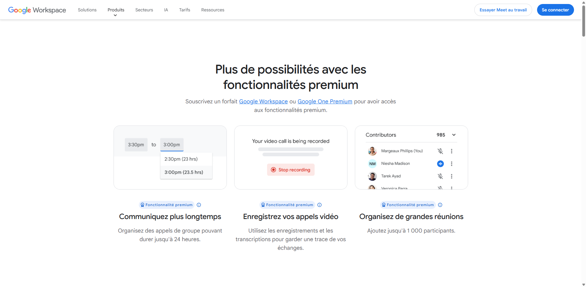 Google Meet Interface