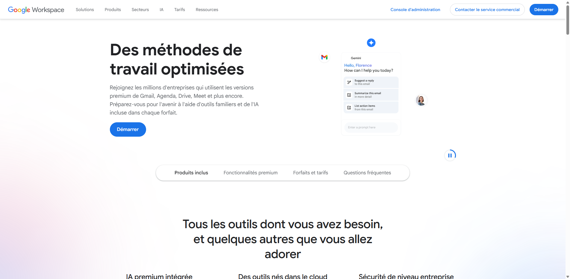 Google Workspace Interface