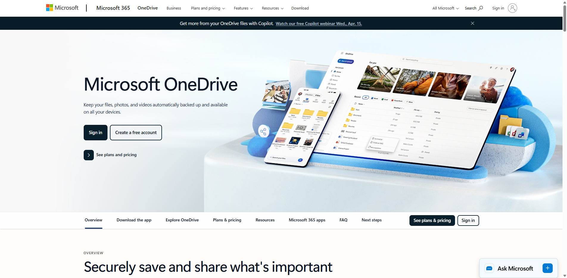 OneDrive for Business Interface