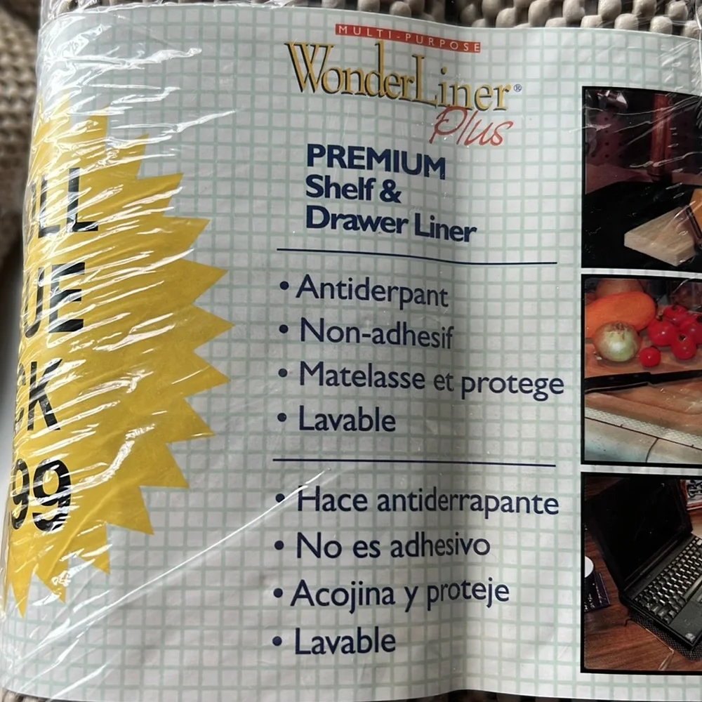 Shelf liner or drawer liner - 3 roll value pack. $8 each 3 roll pack