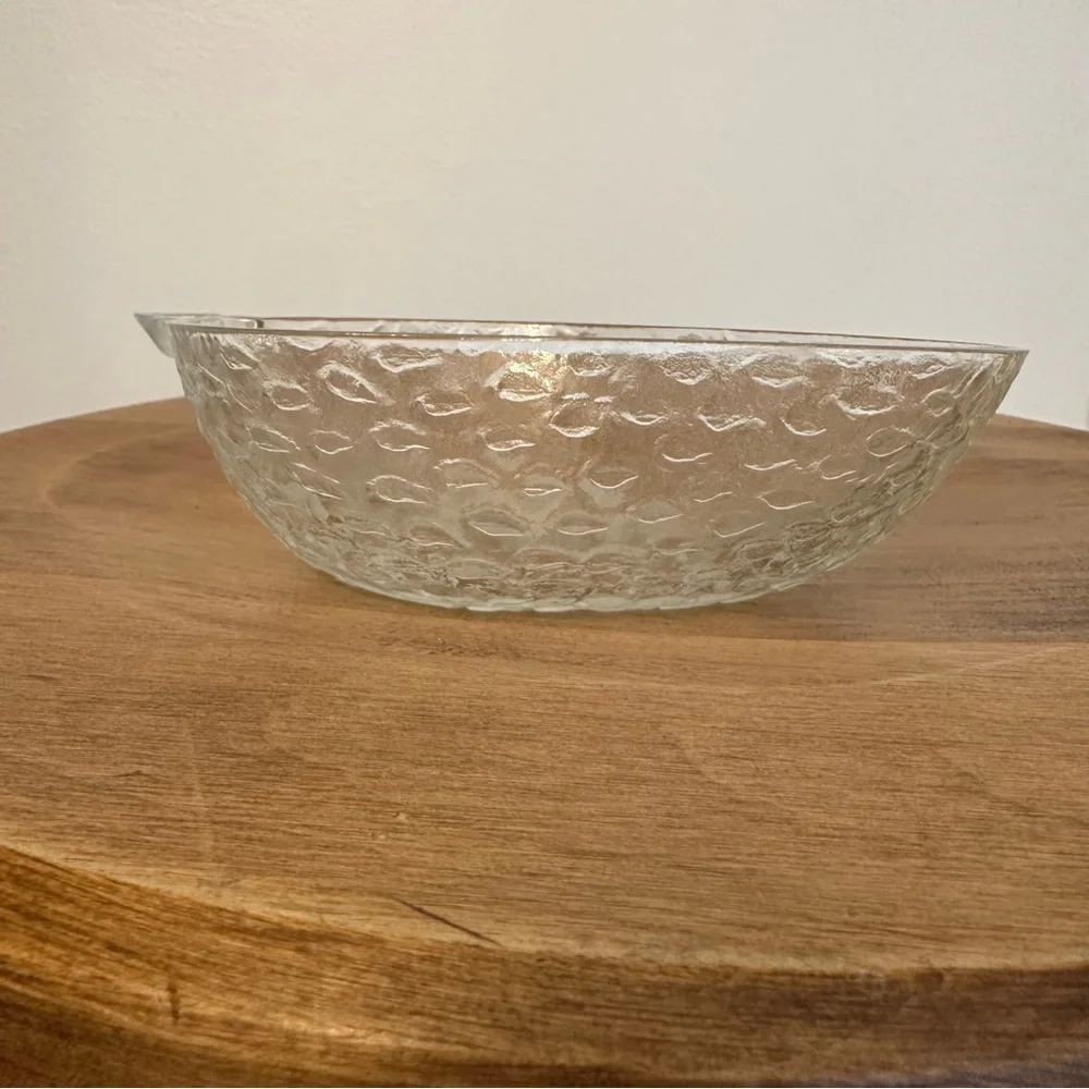Vintage Strawberry Glass Trinket Candy Dish Textured Cottage Core Fruit Whimsy