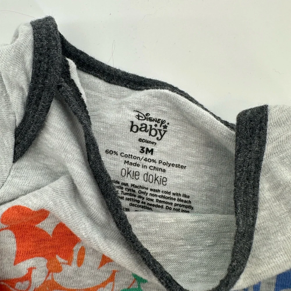 Lot of 8 Baby Boy Bodysuits 0-3 Month Blue Gray Mickey Infant Onesie
