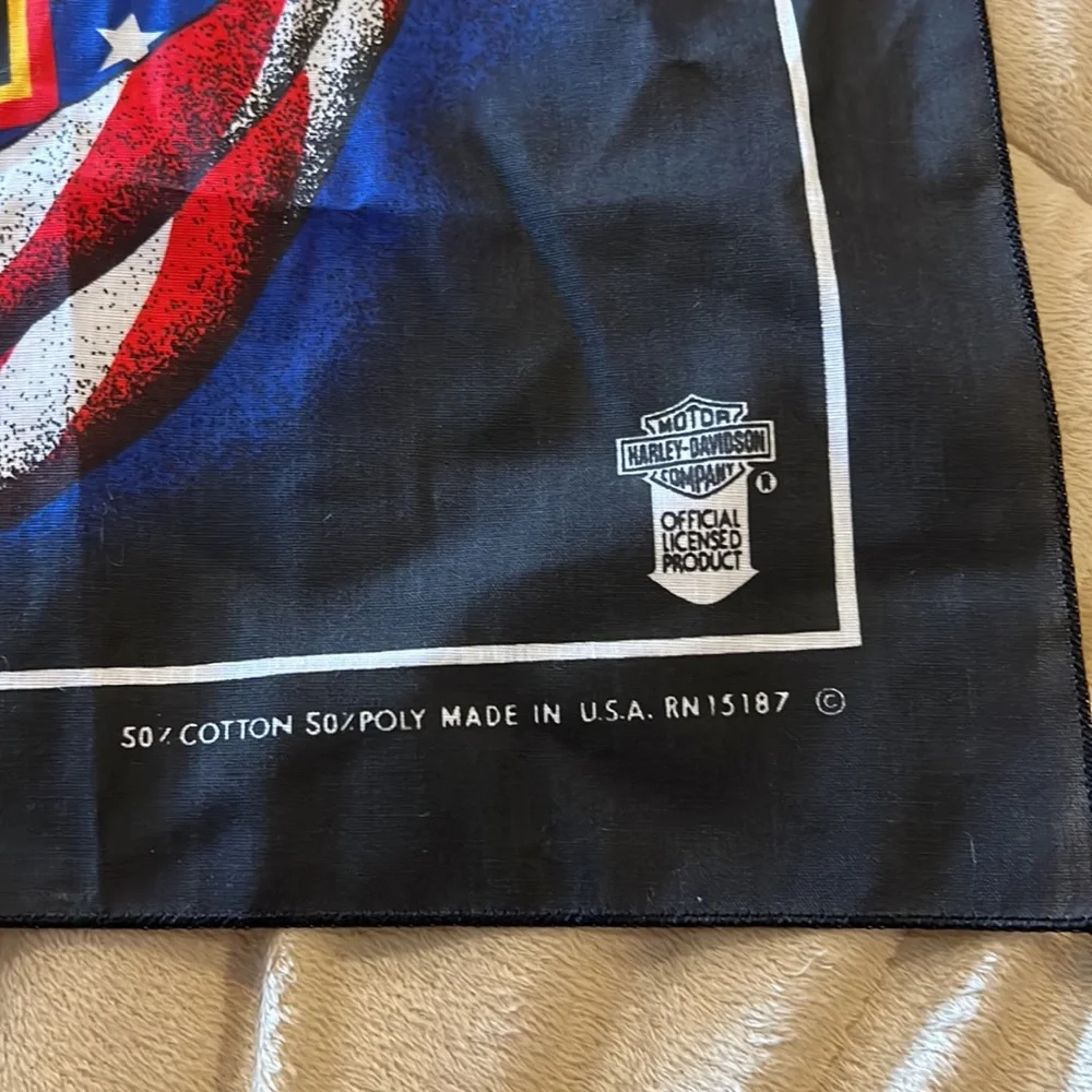 Vintage NWT Official Harley Davidson Eagle bandanna 21.5” square