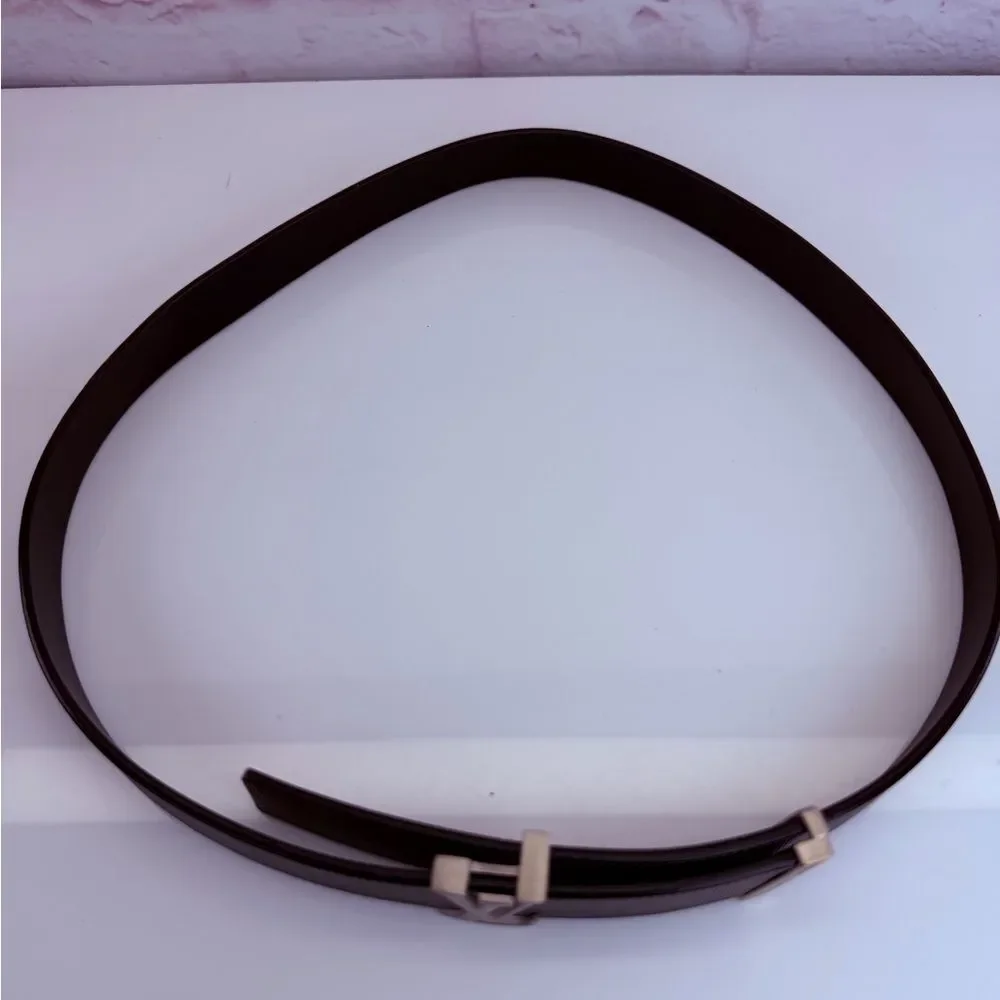 Louis Vuitton Initiales 20mm Metallic Gunmetal Belt 75/30