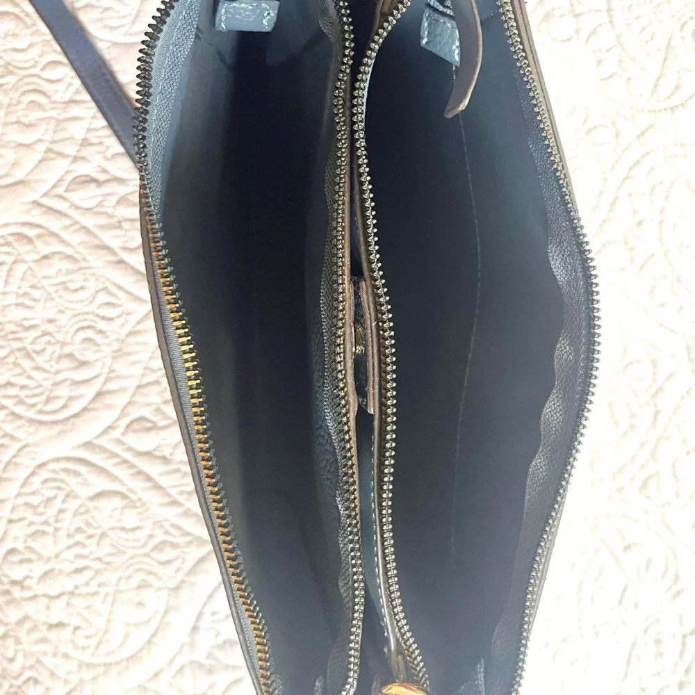Nanette Lepore Elegant Blue Faux Leather Crossbody Bag NWT