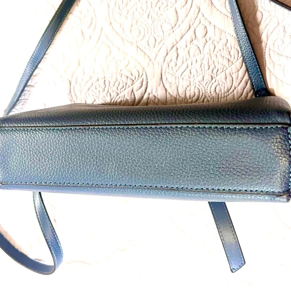 Nanette Lepore Elegant Blue Faux Leather Crossbody Bag NWT