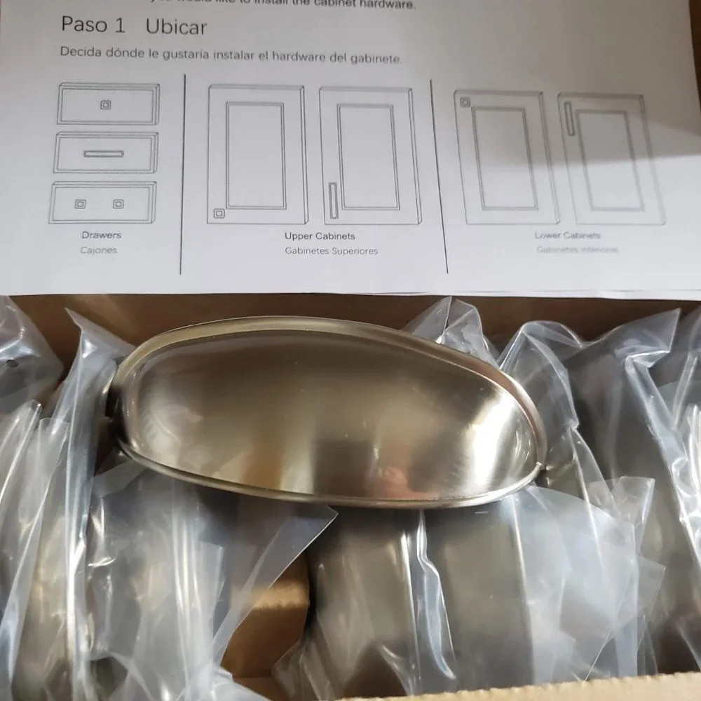 New Everbilt 20 PACK SET 3 in. (76 mm) Satin Nickel Bin Cup Drawer Hardw…