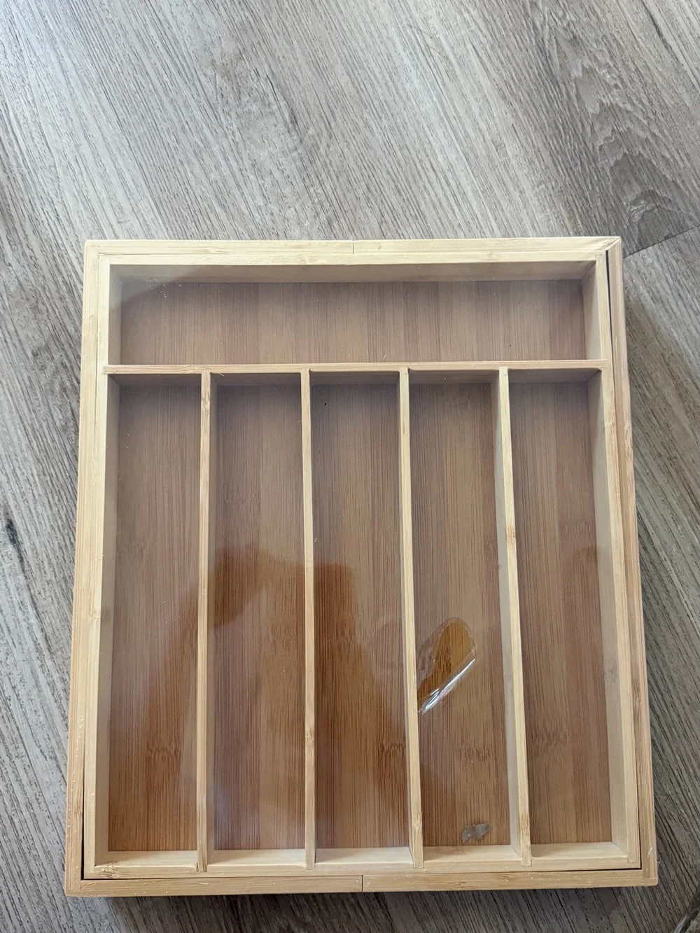 8-Compartment Bamboo Drawer Organizer - Natural Bamboo