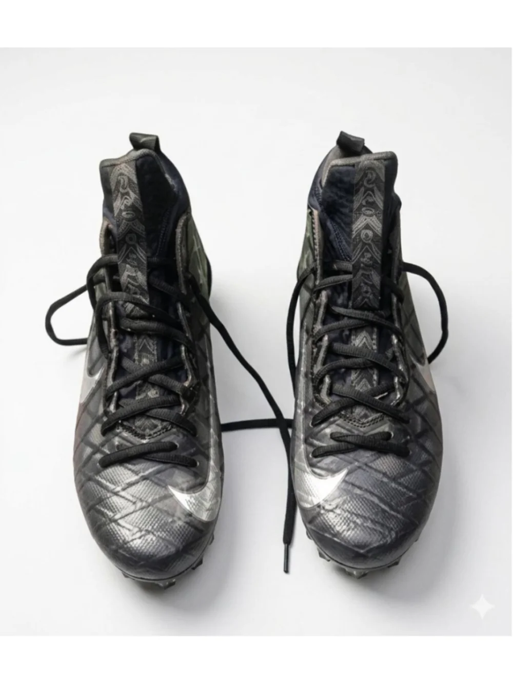 Nike Field General 3 Elite TD Football Cleats Black Camo 833390-002 Mens Size 9