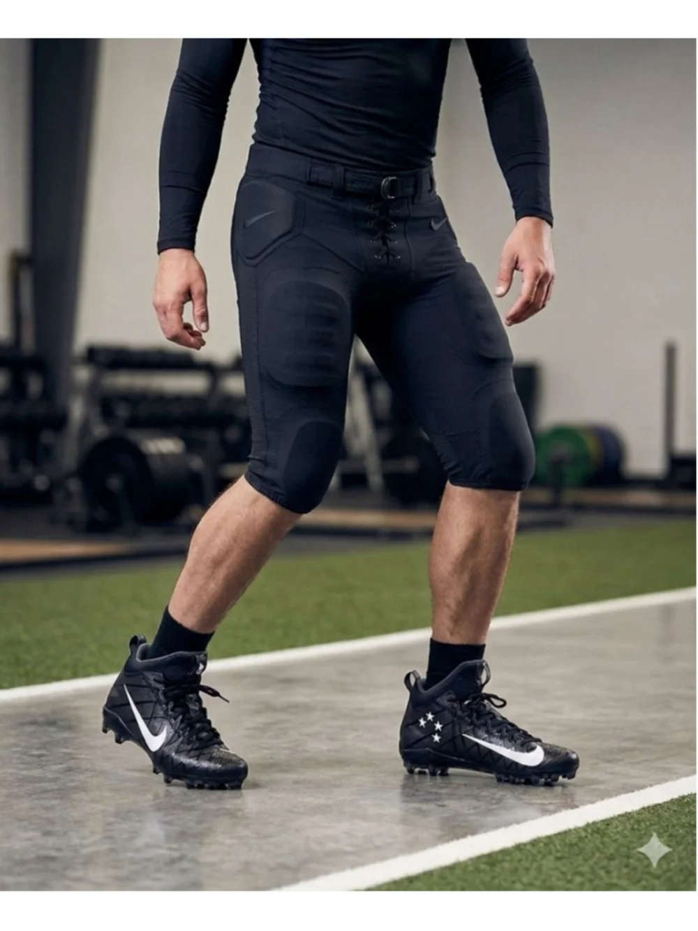 Nike Field General 3 Elite TD Football Cleats Black Camo 833390-002 Mens Size 9