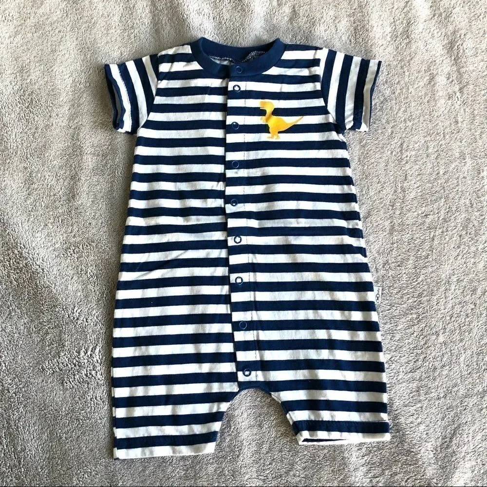 NWOT Hering Baby Short Sleeve Snap Up Romper