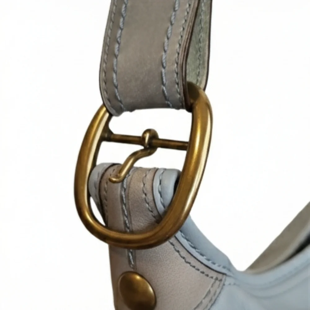 Coach 2007 Bleecker Leather Bucket Bag | Sky Blue #11422