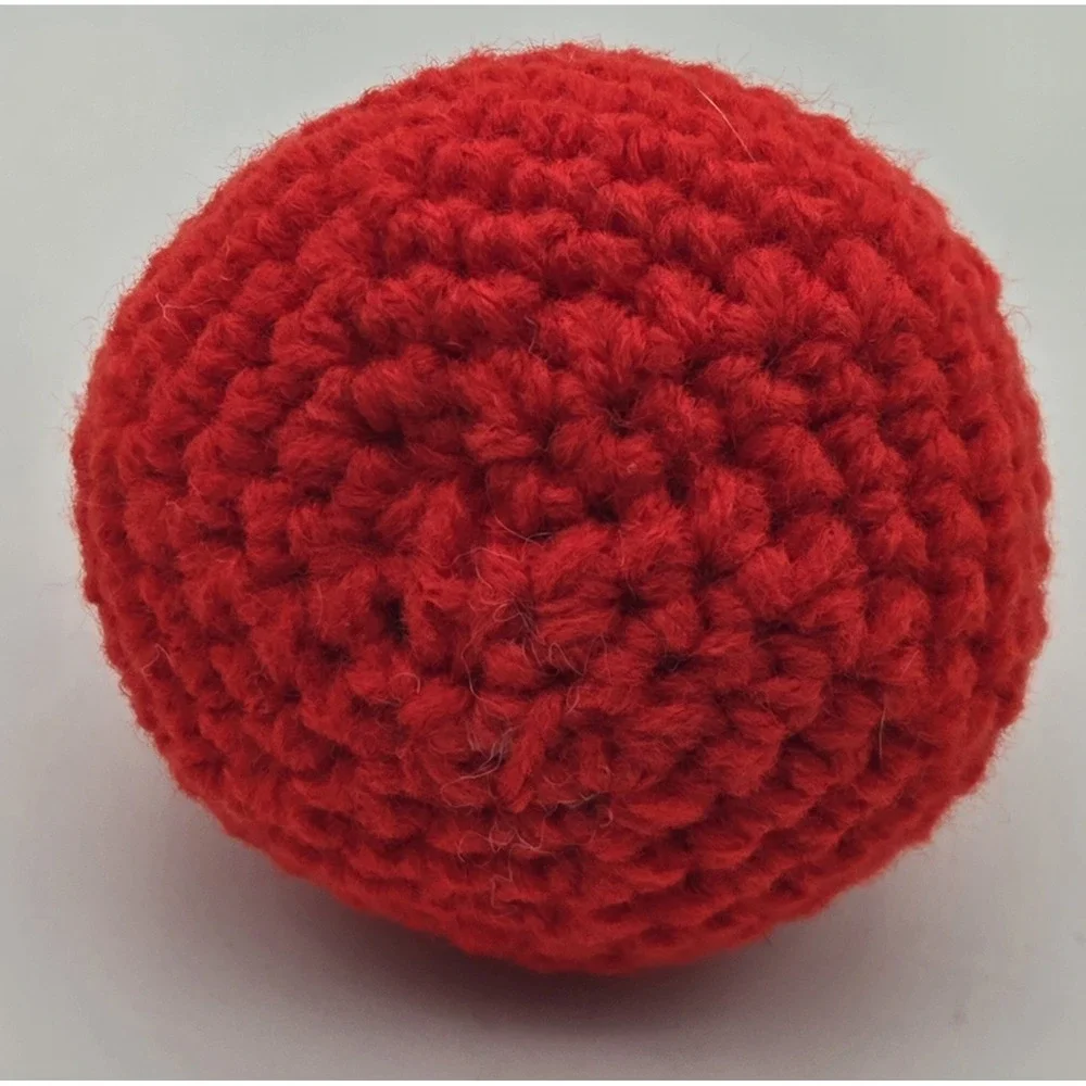 Handmade Mini Crochet Red Quirky Bird 4x3 Acrylic Yarn Figurine Cute Collectible