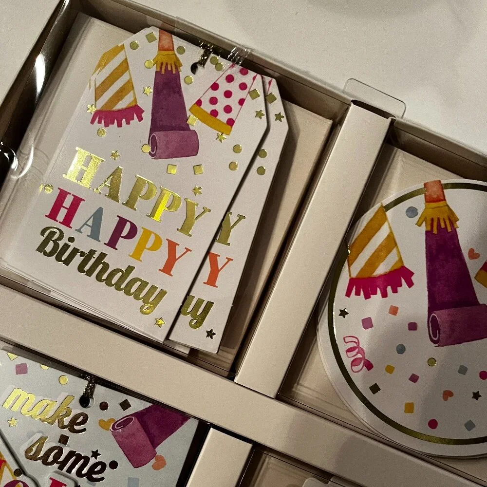 Gift Tags / Birthday‎ Themed (20 Cards / 4 Different Designs / new/gift wrap/x)
