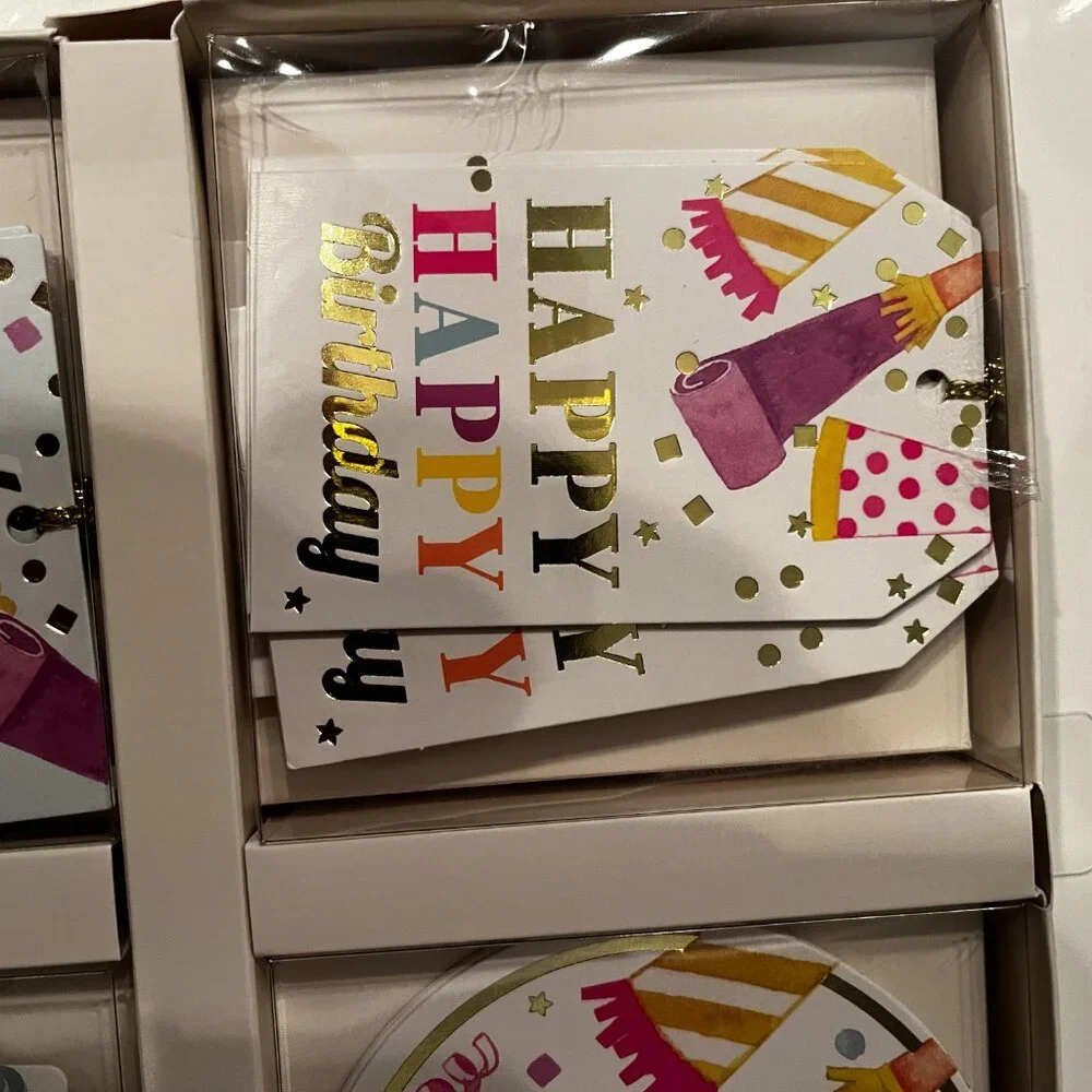 Gift Tags / Birthday‎ Themed (20 Cards / 4 Different Designs / new/gift wrap/x)