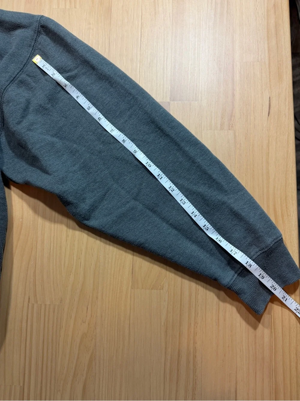 Charcoal Gray Crewneck Hoodie with Flag Graphic