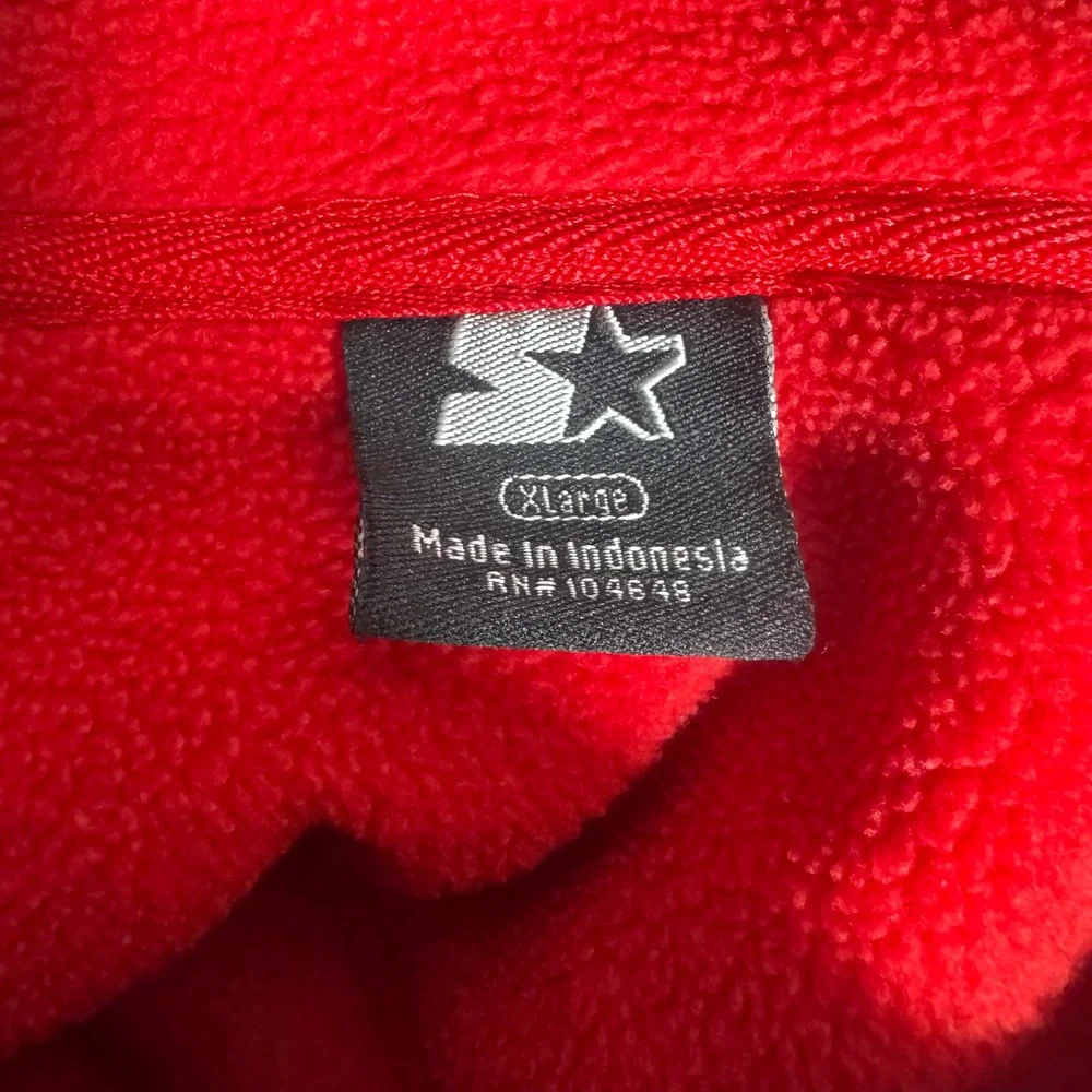 Starter Louisville Cardinals Fleece Pullover Mens XL Red Quarter Zip Mock Neck‎