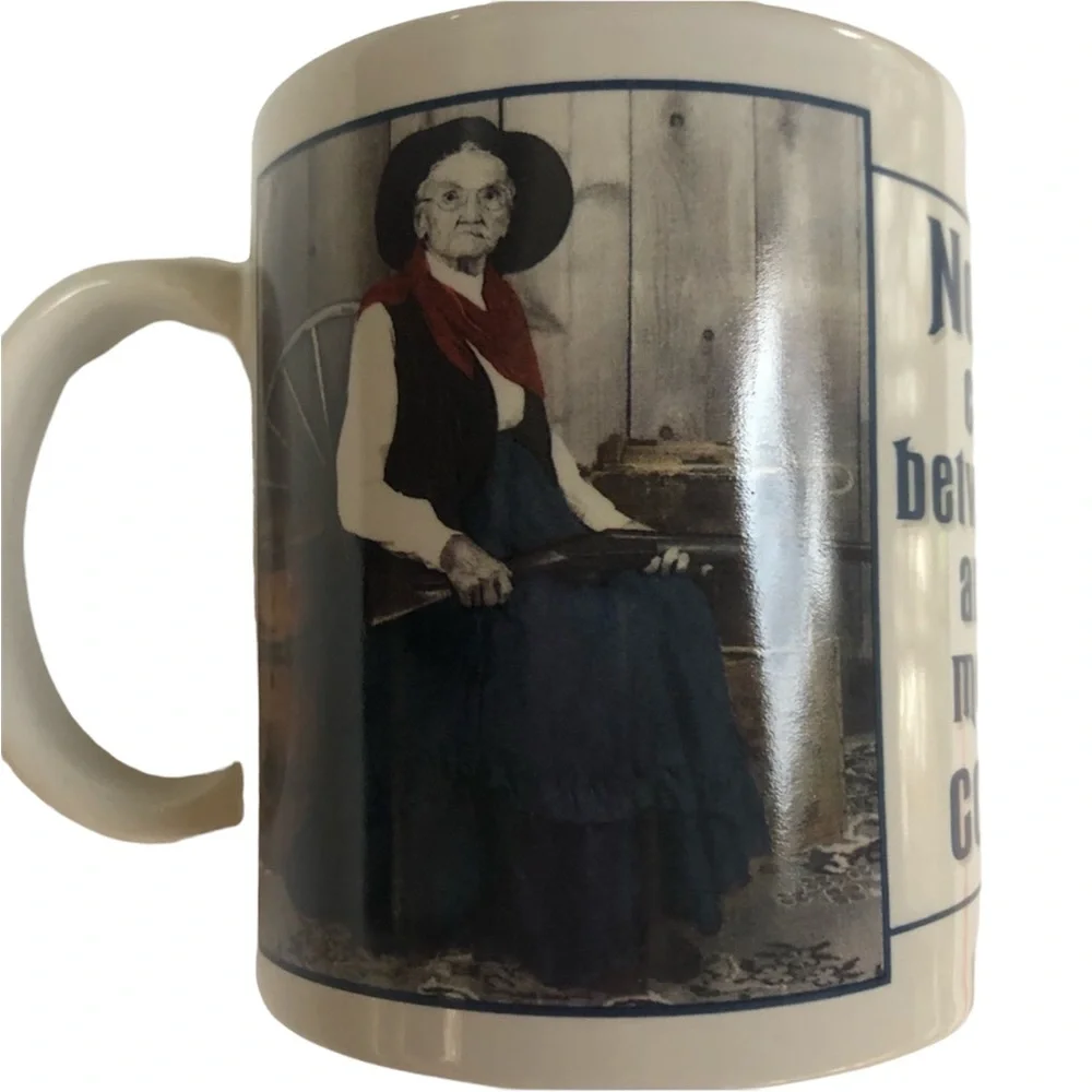 No One Comes Between Me & My Morning Coffee Western Lady Holding Gun‎ Funny Mug