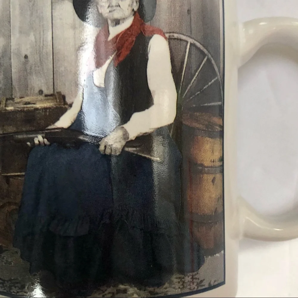 No One Comes Between Me & My Morning Coffee Western Lady Holding Gun‎ Funny Mug