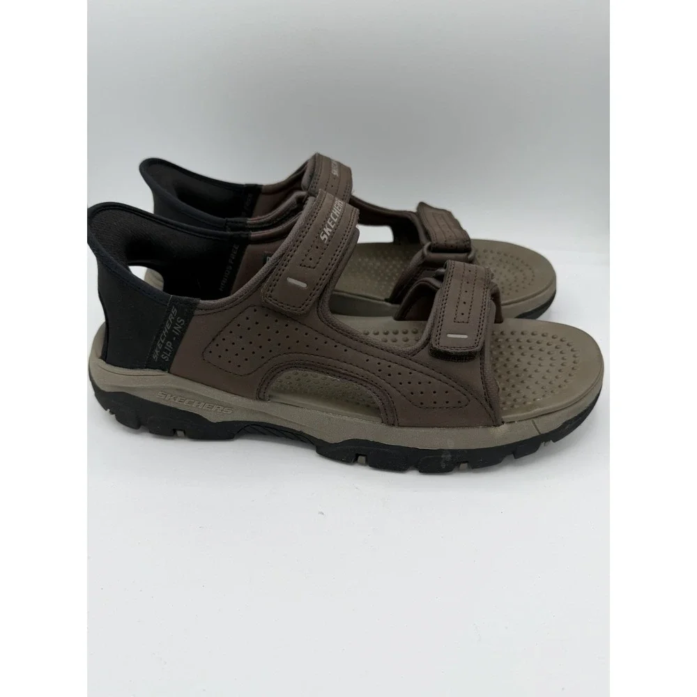 Skechers Tresmen Reece Slip In Men's Sandals Chocolate Brown SN205289 Size 9