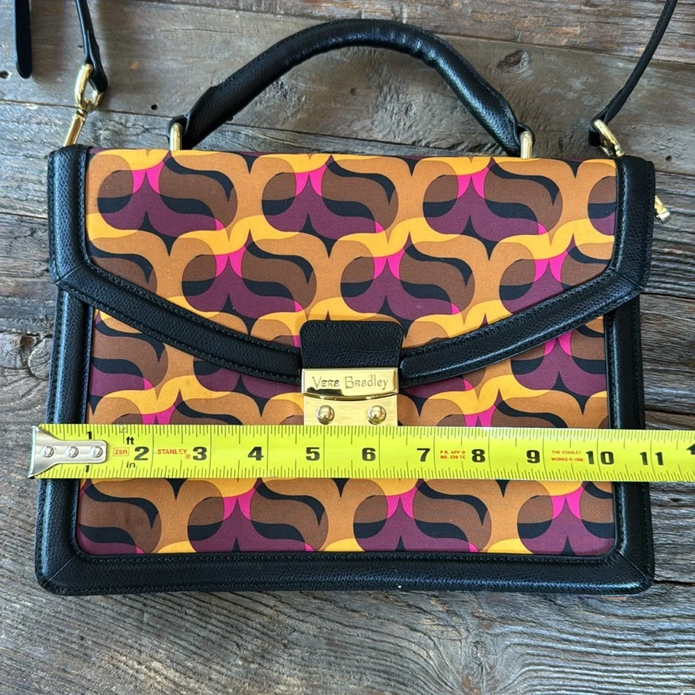 Vera Bradley Lydia structured mod print‎ satchel crossbody mini briefcase NWOT