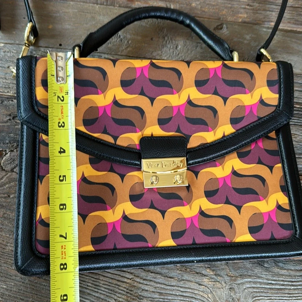 Vera Bradley Lydia structured mod print‎ satchel crossbody mini briefcase NWOT