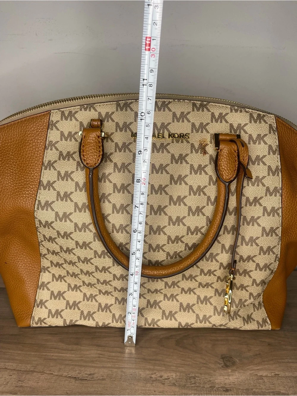 Michael Kors Nolita Brown Logo Satchel Handbag purse