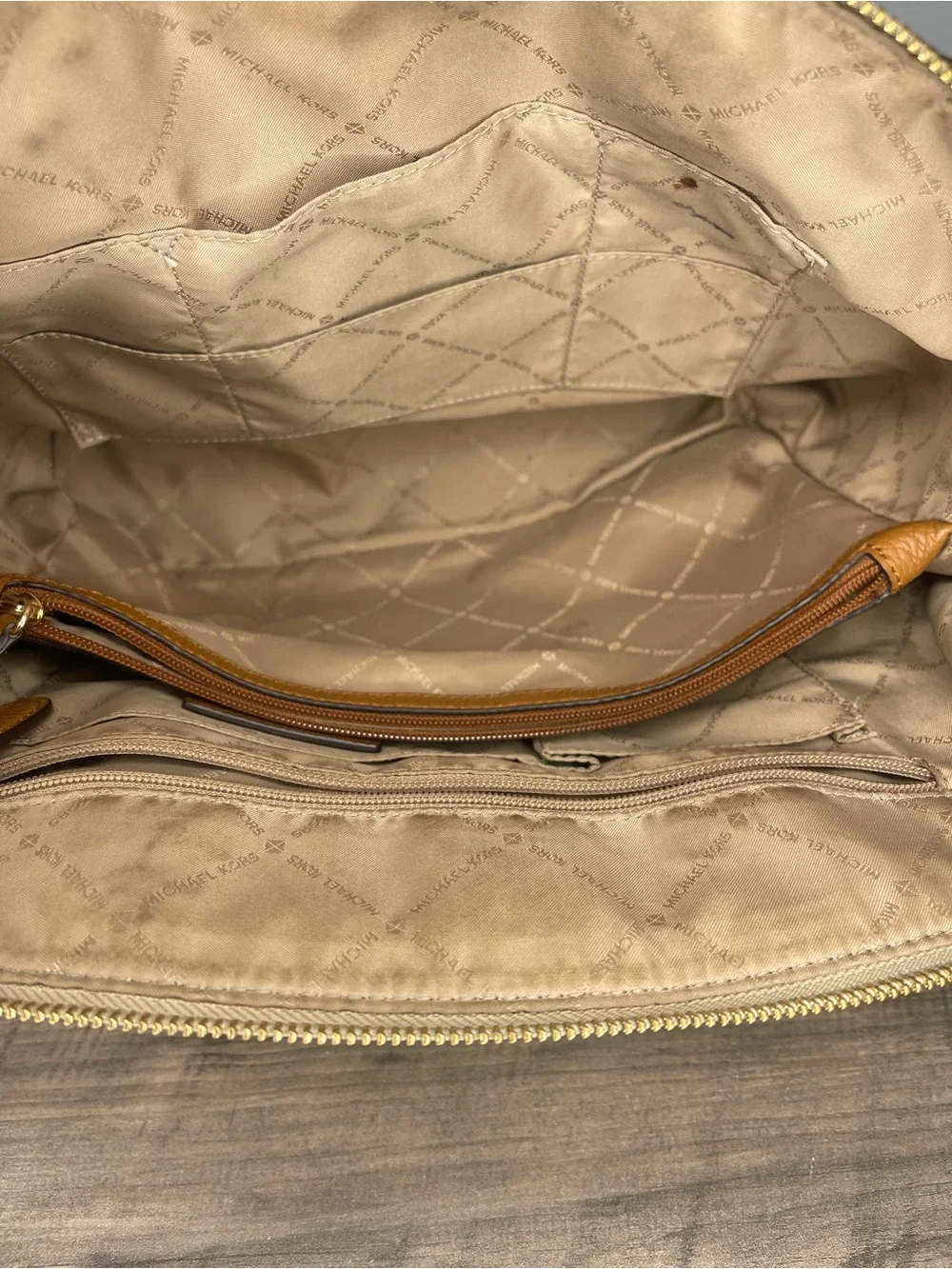 Michael Kors Nolita Brown Logo Satchel Handbag purse
