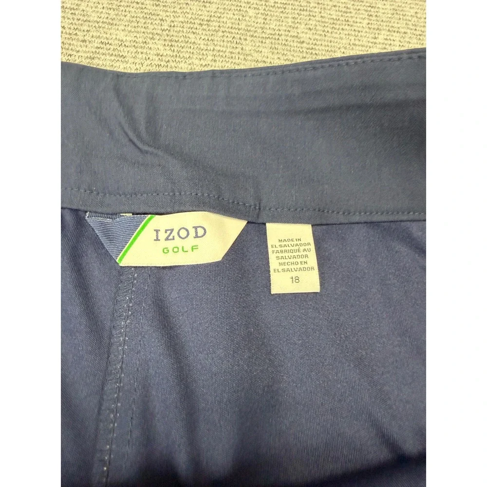 IZOD Golf Skort Womens 18 Navy Blue Sun Control Stretch Athletic Skirt MSRP $60