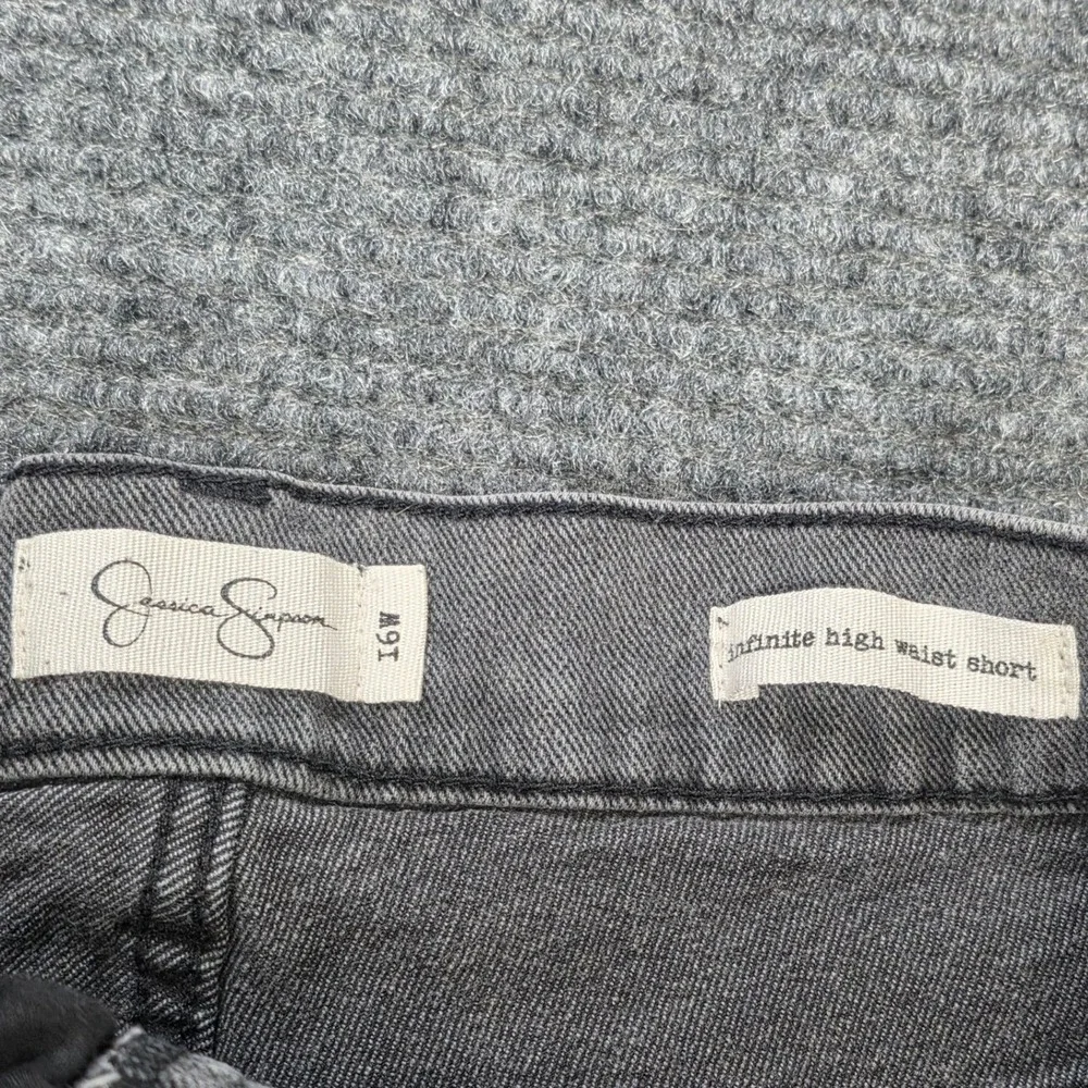 Jessica Simpson Infinite High Waist Distressed‎ Shorts Women's Size 16W Gray