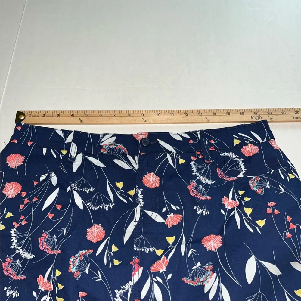 St John’s‎ Bay Blue Floral Skort Size 14 With Pockets