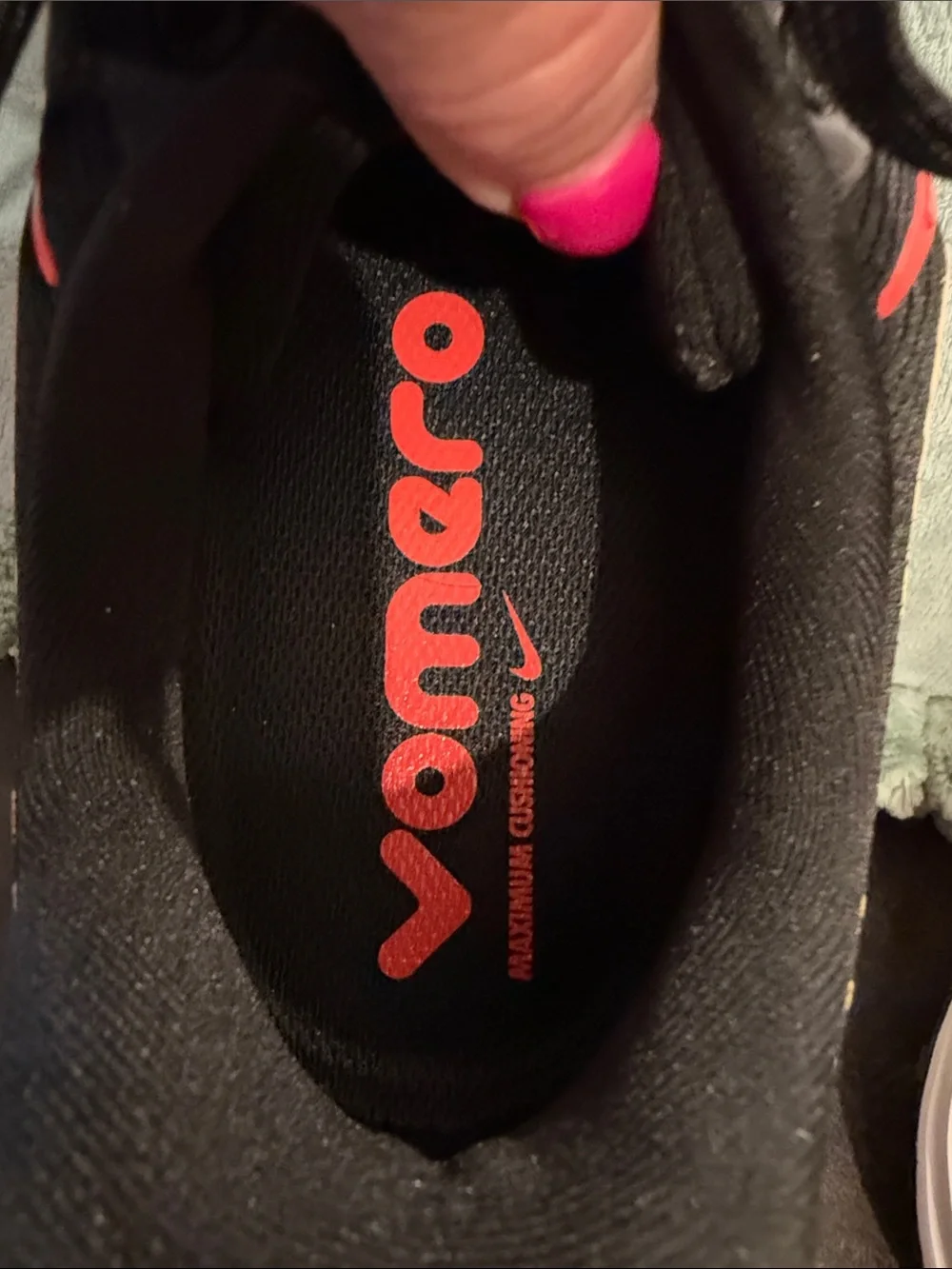 Nike Black Running Sneakers with Red and Yellow Accents