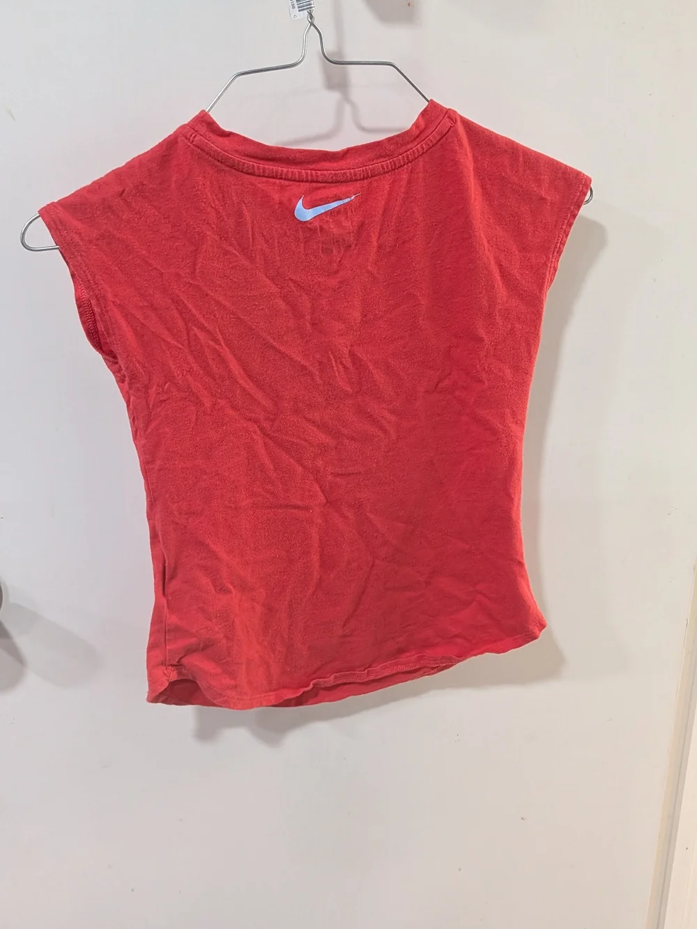 Nike Red Girls Graphic Tee with Black Swoosh