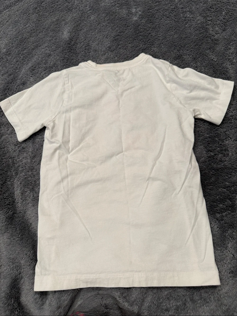 Nike White Kids' Graphic Tee with Orange & Blue Print