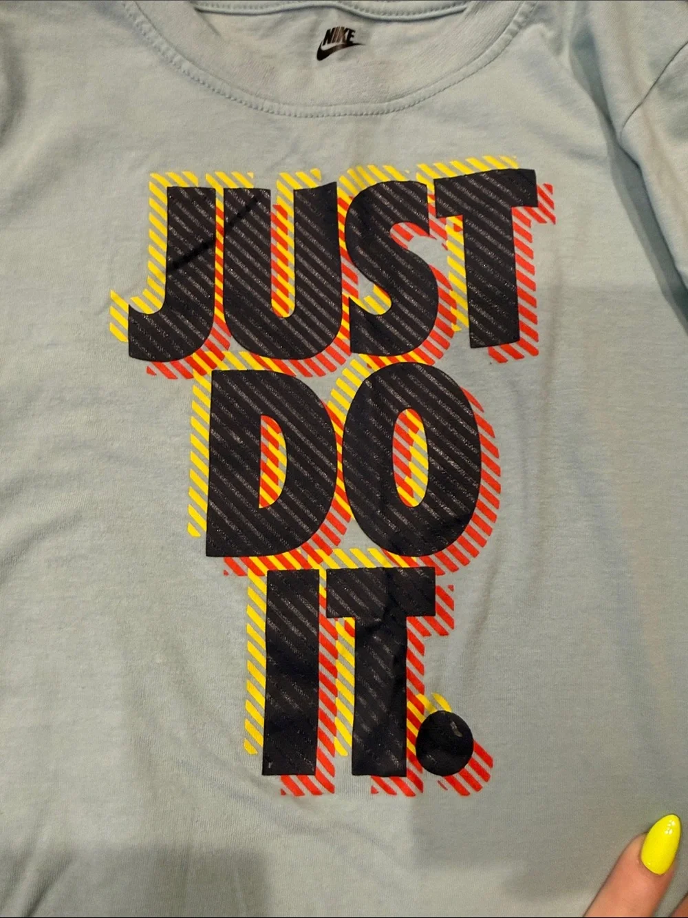 Nike Kids Light Blue 'Just Do It.' Graphic Tee