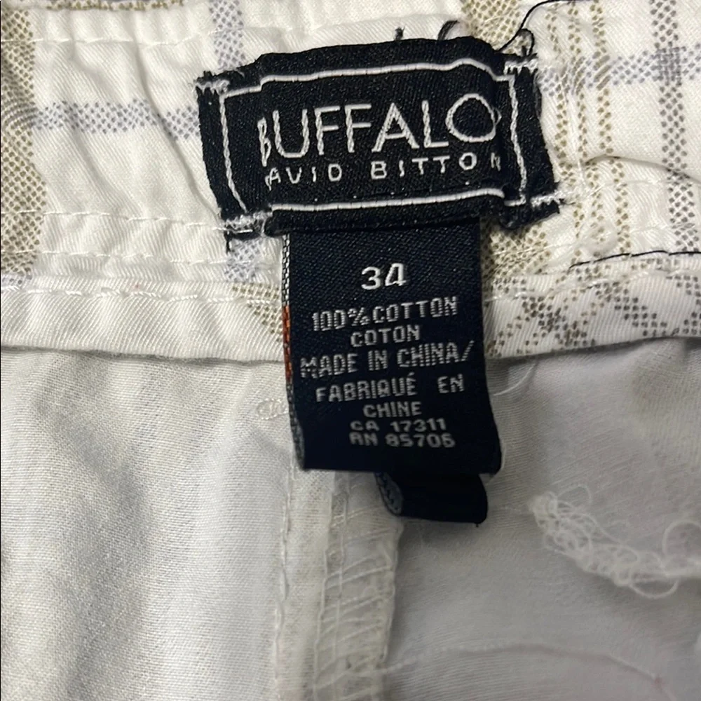 Buffalo David Bitton Tan and White Cargo Shorts