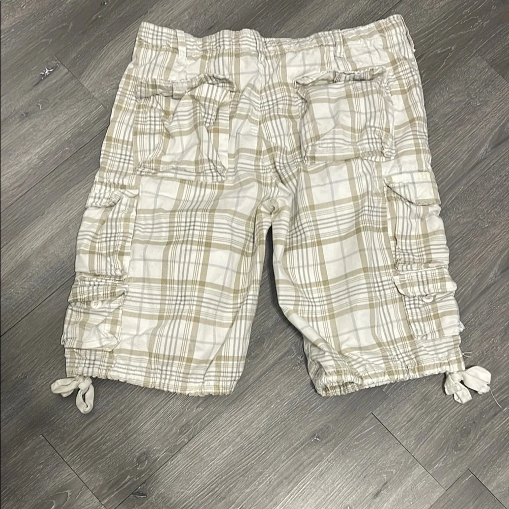 Buffalo David Bitton Tan and White Cargo Shorts