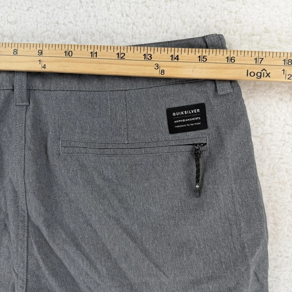 Quiksilver Amphibian Shorts Mens 31 Gray Chino‎ Walkshort Quick Dry Stretch