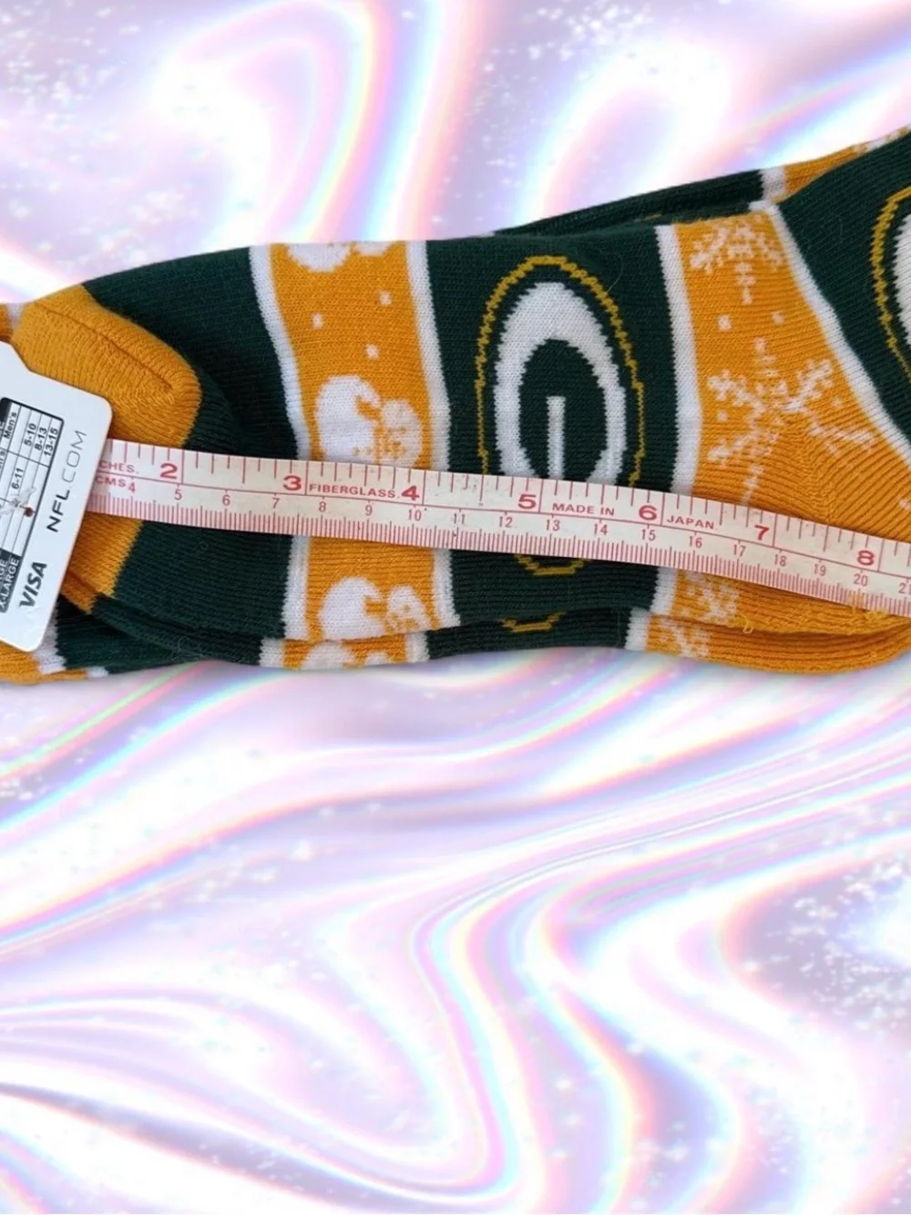 NFL Green Bay Packers Green and Gold Logo Crew Socks