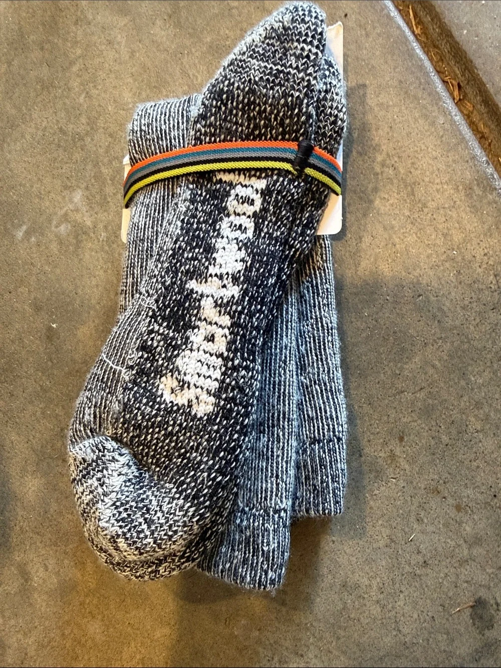 Smartwool Heathered Gray Crew Socks with Subtle Stripe Detail
