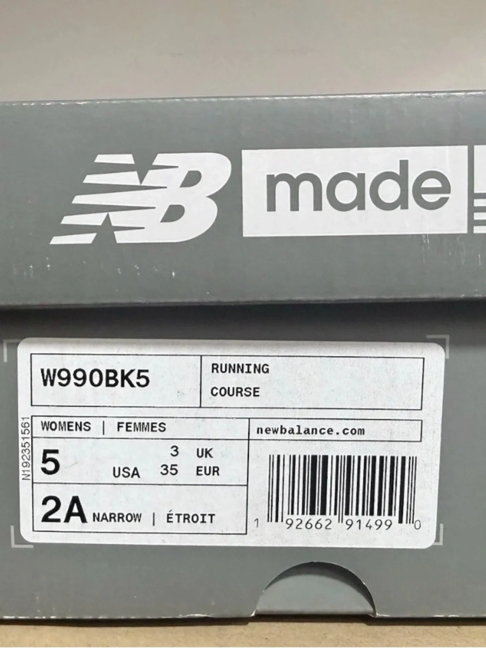 New Balance Black and Gray 990v5 Athletic Shoes