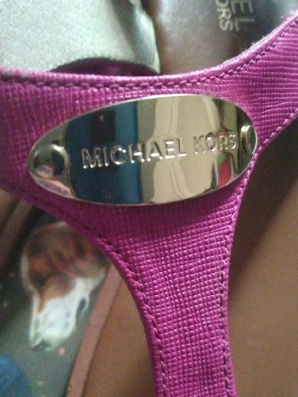 Michael Kors Fuchsia T-Strap Sandals size 8