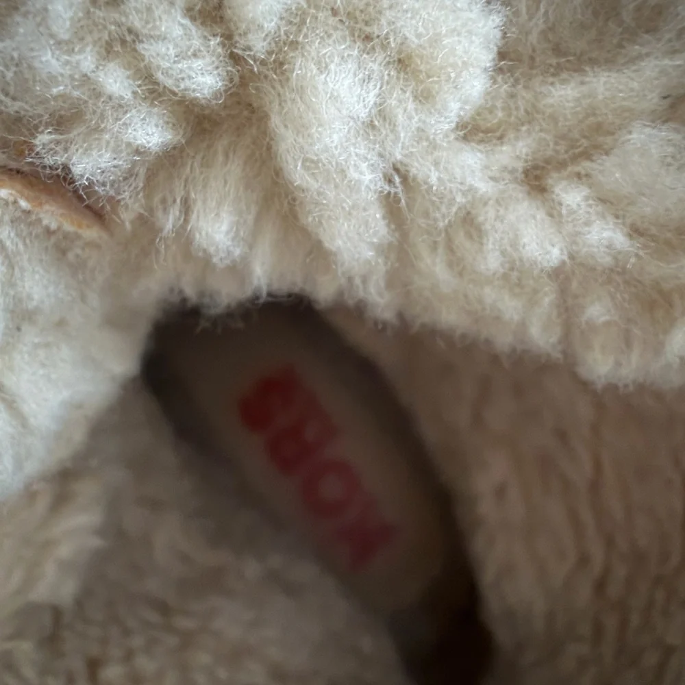 Michael Kors Genuine Suede Sherpa Lined Cozy Beige Tan Platform Wedge Boots