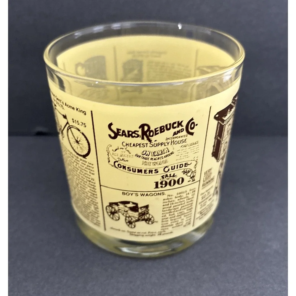 4  Sears Roebuck Whiskey Glasses Catalog Advertising Low Ball 3.5