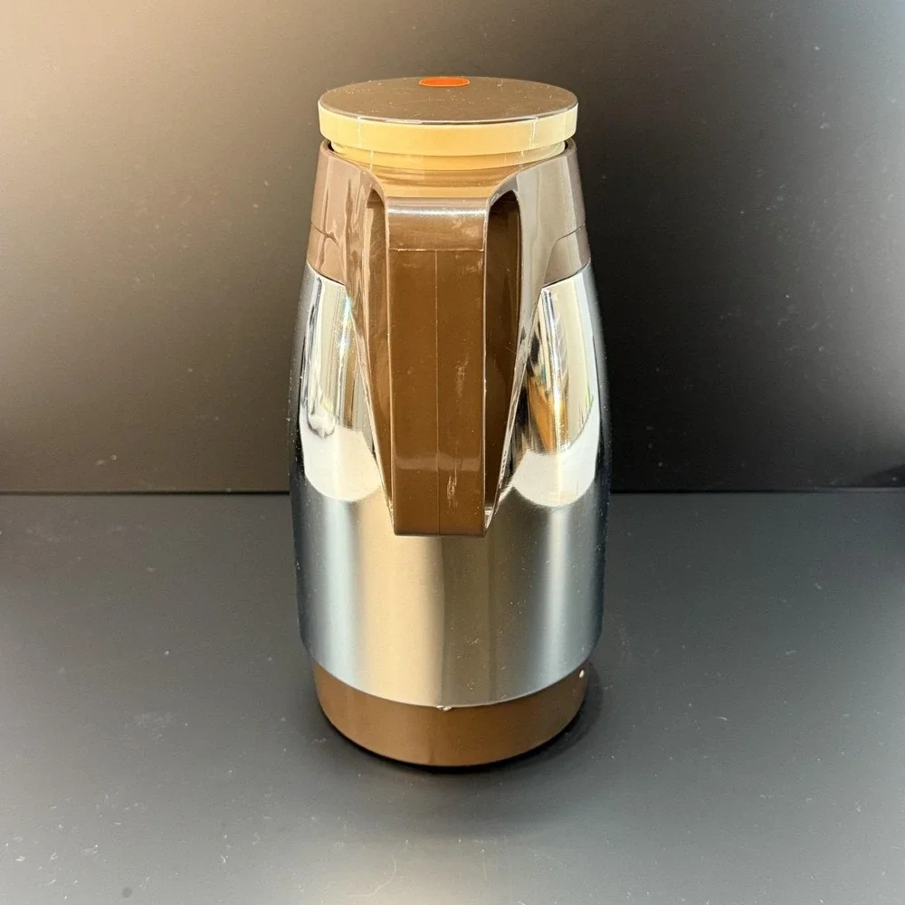 Vintage Dr Zimmermann Thermal Carafe No 950 N West Germany‎ Chrome Brown MCM