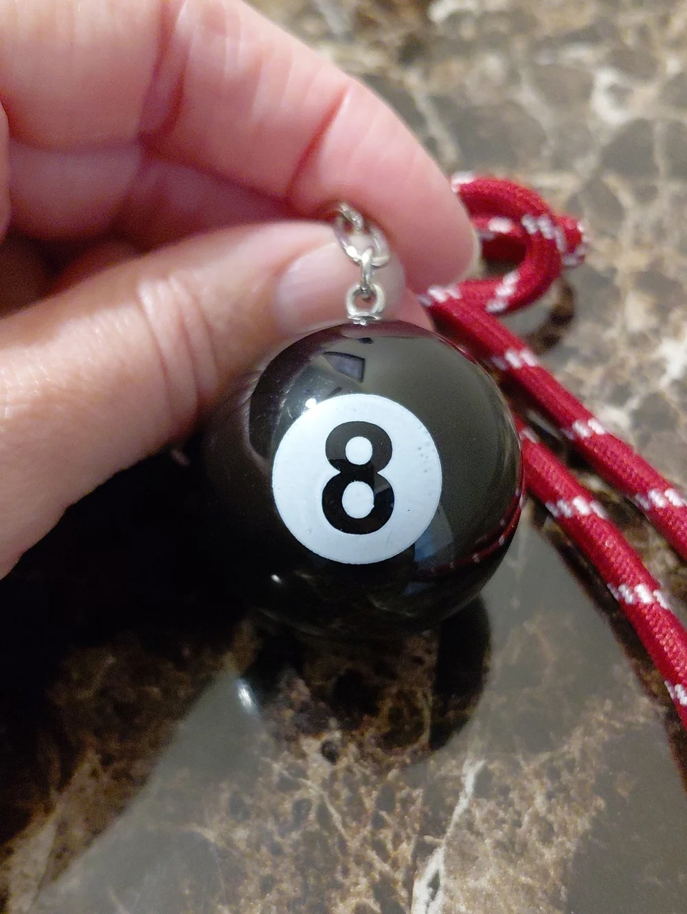 NWOT Piper K Feeling Lucky 8 Ball Dice Cards Bag Charm & Key Chain
