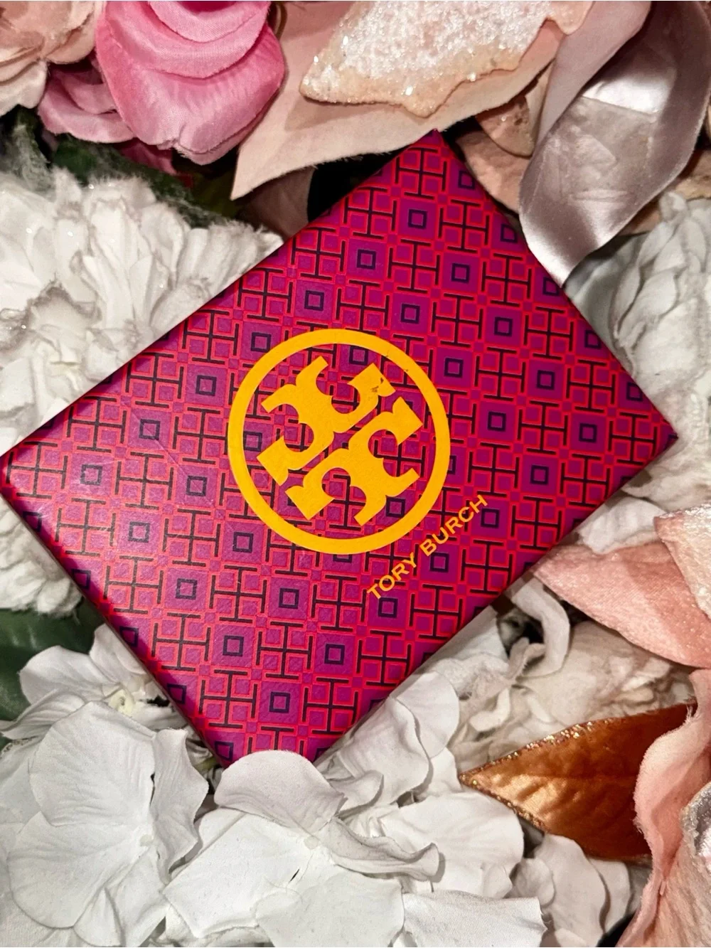 Tory Burch Gold Tone Key Ring with Light Blue Heart Charm NWOT Gift Box