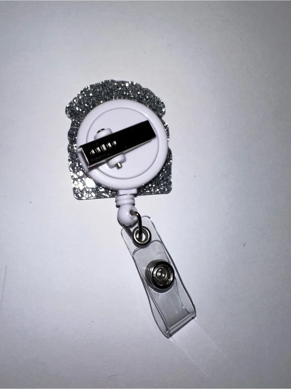 Glitter Cat Badge Reel “Shut the Fluff Up!”
