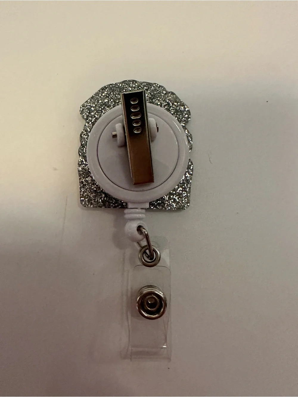 Glitter Cat Badge Reel “Shut the Fluff Up!”