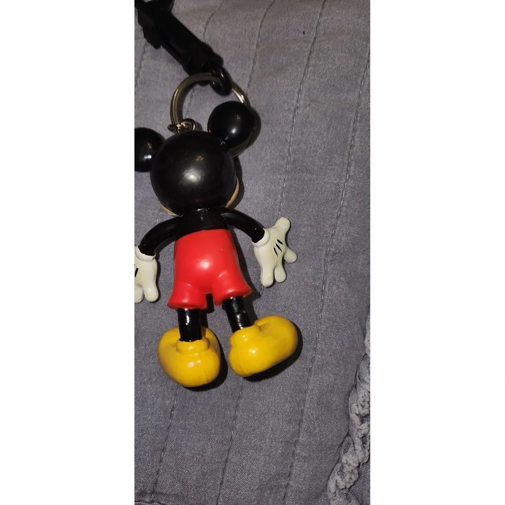 Disney Mickey Mouse Keychain Vintage Rubber 3D Figure Collectible Rare